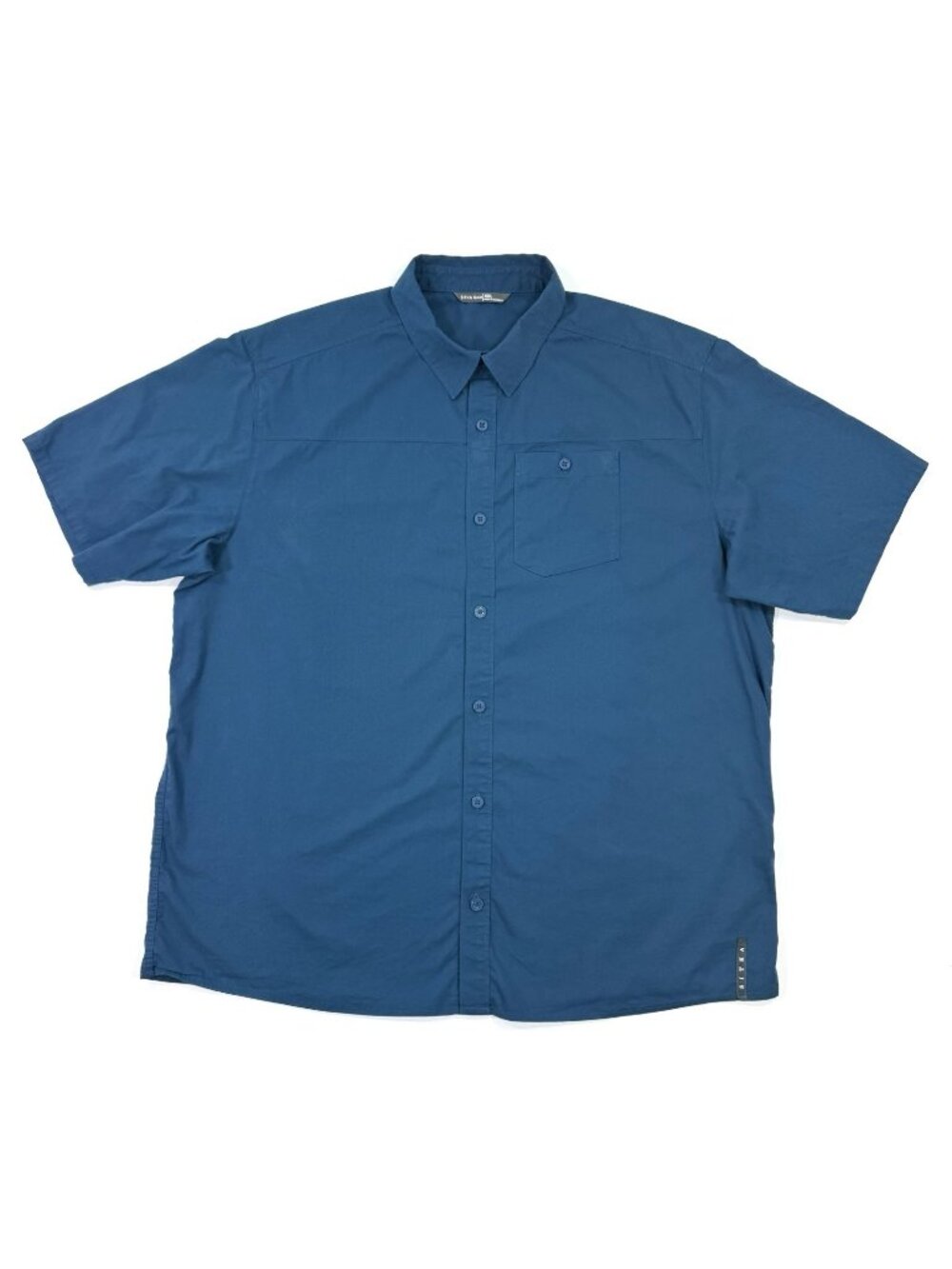 Sitka Mens Shop Shirt Short Sleeve Button Up Size 2XL Blue Outdoor Workwear